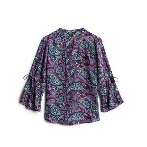 41 Hawthorne Trina Pleat Back Detail Blouse